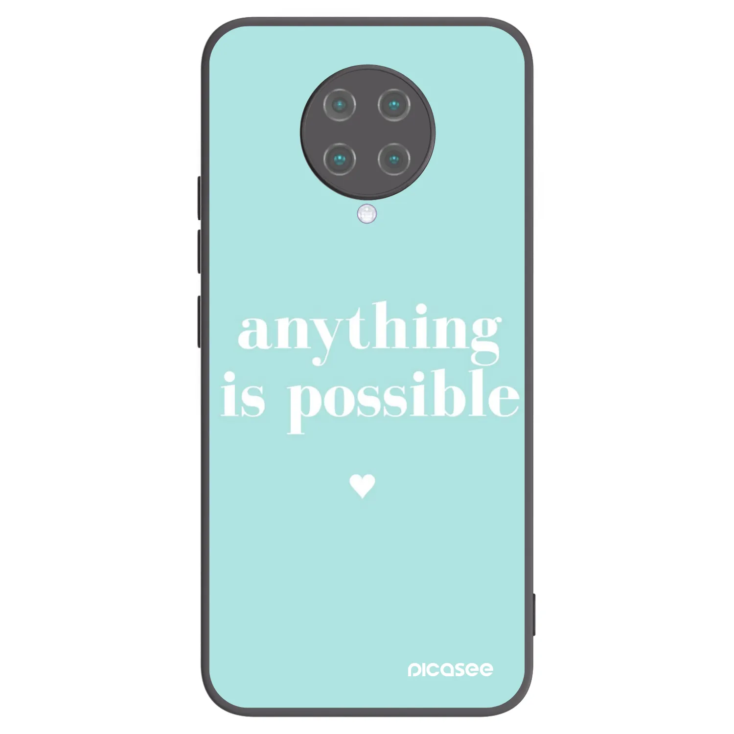 Picasee crna silikonska maskica za Xiaomi Poco F2 Pro - Anything is possible