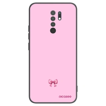 Picasee crna silikonska maskica za Xiaomi Redmi 9 - Blush bow