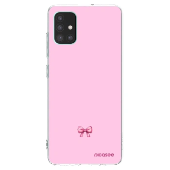Picasee silikonska prozirna maskica za Samsung Galaxy M51 M515F - Blush bow