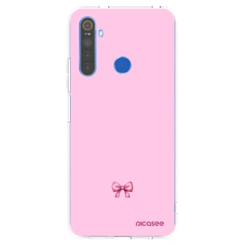Picasee silikonska prozirna maskica za Realme 5 - Blush bow