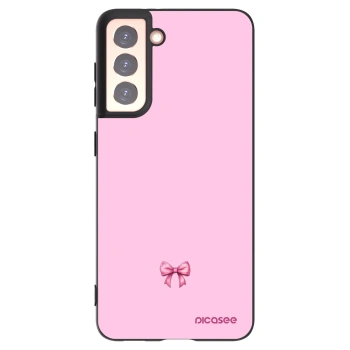 Picasee crna silikonska maskica za Samsung Galaxy S21 5G G991B - Blush bow