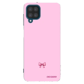Picasee silikonska prozirna maskica za Samsung Galaxy A12 A125F - Blush bow