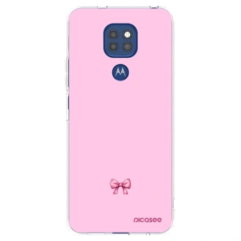 Picasee silikonska prozirna maskica za Motorola Moto G9 Play - Blush bow
