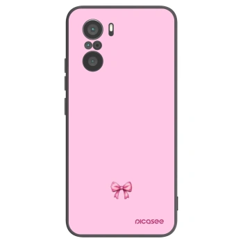 Picasee crna silikonska maskica za Xiaomi Poco F3 - Blush bow