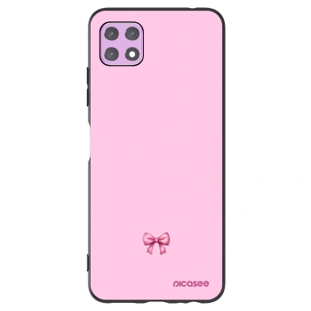 Picasee crna silikonska maskica za Samsung Galaxy A22 A226B 5G - Blush bow