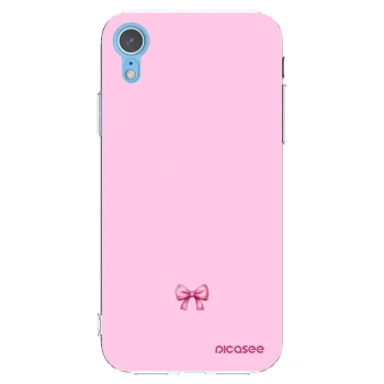Picasee silikonska prozirna maskica za Apple iPhone XR - Blush bow