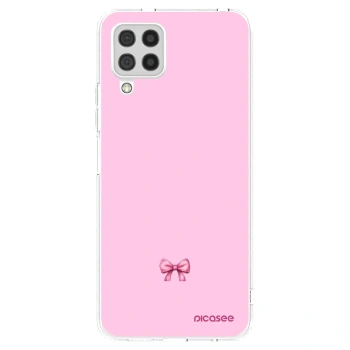 Picasee silikonska prozirna maskica za Samsung Galaxy A22 A225F 4G - Blush bow