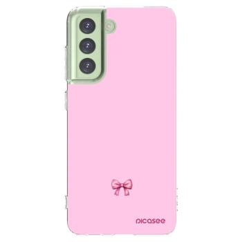Picasee silikonska prozirna maskica za Samsung Galaxy S21 FE 5G - Blush bow