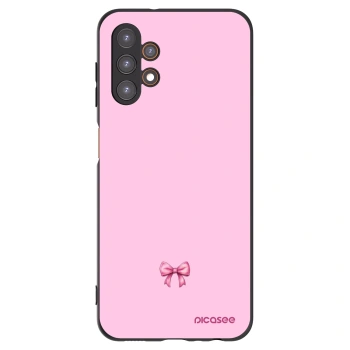 Picasee crna silikonska maskica za Samsung Galaxy A13 4G A135 - Blush bow