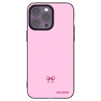 Picasee crna silikonska maskica za Apple iPhone 14 Pro Max - Blush bow