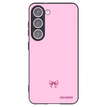 Picasee crna silikonska maskica za Samsung Galaxy S23 5G - Blush bow