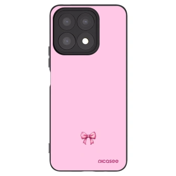 Picasee crna silikonska maskica za Honor X8a - Blush bow