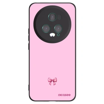 Picasee crna silikonska maskica za Honor Magic5 Pro - Blush bow