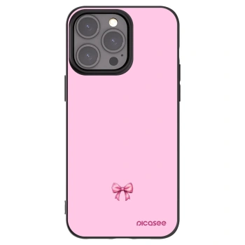 Picasee crna silikonska maskica za Apple iPhone 15 Pro Max - Blush bow