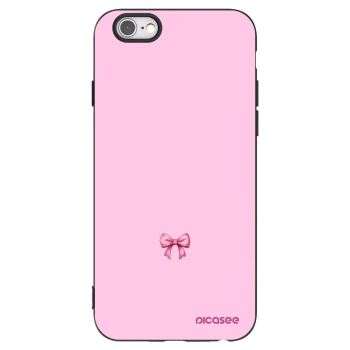 Picasee crna silikonska maskica za Apple iPhone 6/6S - Blush bow