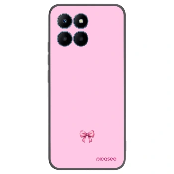 Picasee crna silikonska maskica za Honor 70 Lite - Blush bow