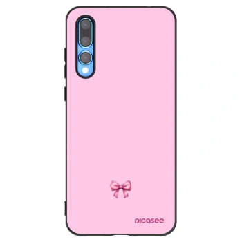 Picasee crna silikonska maskica za Huawei P20 Pro - Blush bow
