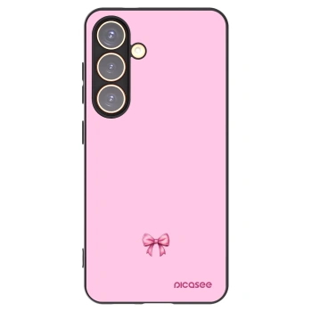 Picasee crna silikonska maskica za Samsung Galaxy S24 S921B 5G - Blush bow