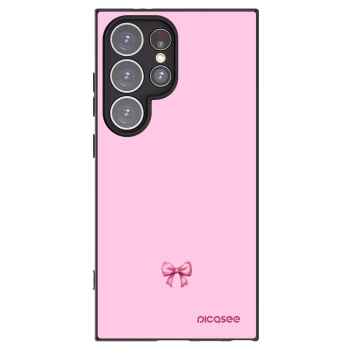 Picasee crna silikonska maskica za Samsung Galaxy S24 Ultra S928B 5G - Blush bow