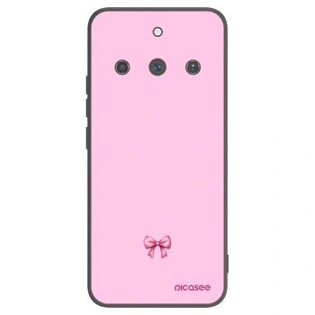 Picasee crna silikonska maskica za Realme 11 Pro+ - Blush bow