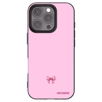 Picasee crna silikonska maskica za Apple iPhone 16 Pro - Blush bow