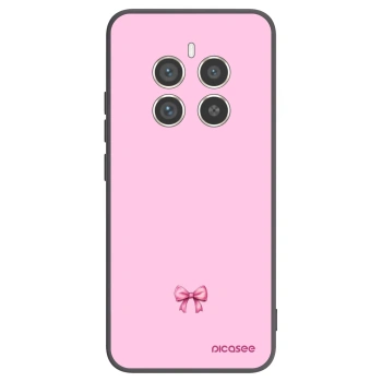 Picasee crna silikonska maskica za Realme 12 Pro 5G - Blush bow