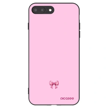 Picasee crna silikonska maskica za Apple iPhone 7 Plus - Blush bow