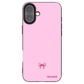 Picasee crna silikonska maskica za Apple iPhone 16 Plus - Blush bow