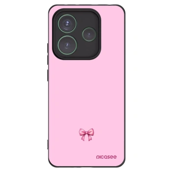 Picasee crna silikonska maskica za Xiaomi Redmi Note 14 5G - Blush bow