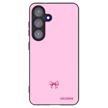 Picasee crna silikonska maskica za Samsung Galaxy S25 5G - Blush bow