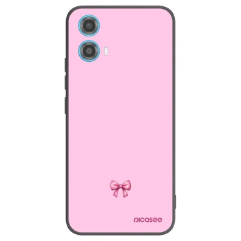 Picasee crna silikonska maskica za Motorola Moto G34 5G - Blush bow