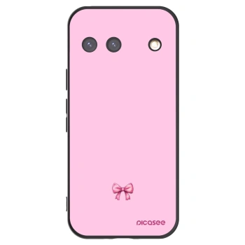 Picasee crna silikonska maskica za Google Pixel 9 - Blush bow