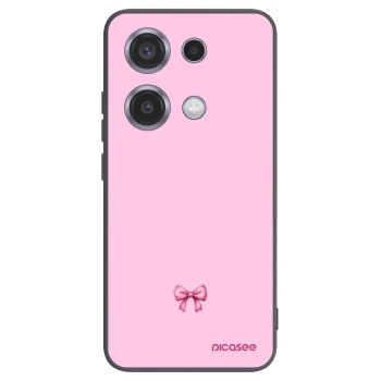 Picasee crna silikonska maskica za Xiaomi Redmi Note 14S - Blush bow