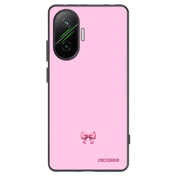Picasee crna silikonska maskica za Xiaomi Poco F7 5G - Blush bow