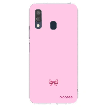 Picasee silikonska prozirna maskica za Samsung Galaxy A40 A405F - Blush bow