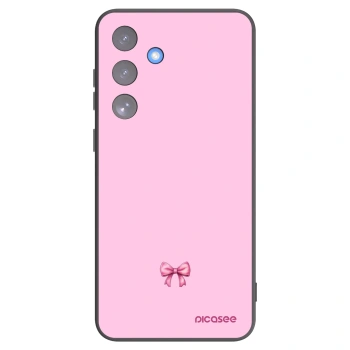 Picasee crna silikonska maskica za Samsung Galaxy S25 FE 5G - Blush bow