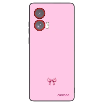 Picasee crna silikonska maskica za Motorola Edge 50 Fusion - Blush bow