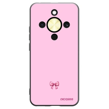 Picasee crna silikonska maskica za Honor Magic8 Lite 5G - Blush bow