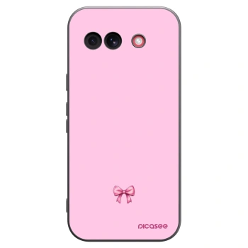 Picasee crna silikonska maskica za Google Pixel 10a - Blush bow
