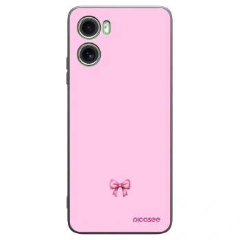 Picasee crna silikonska maskica za Motorola Moto G06 - Blush bow