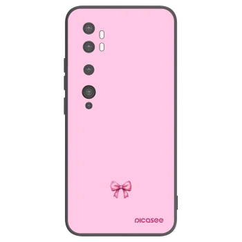 Picasee crna silikonska maskica za Xiaomi Mi Note 10 (Pro) - Blush bow