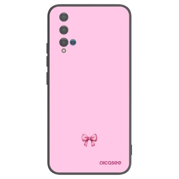 Picasee crna silikonska maskica za Huawei Nova 5T - Blush bow