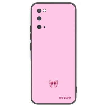 Picasee crna silikonska maskica za Samsung Galaxy S20 G980F - Blush bow