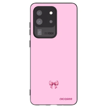 Picasee crna silikonska maskica za Samsung Galaxy S20 Ultra 5G G988F - Blush bow