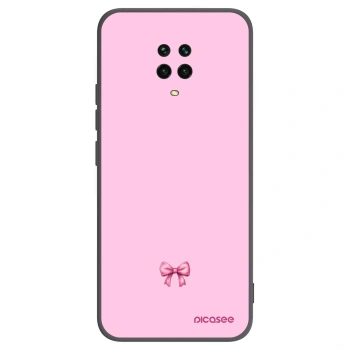 Picasee crna silikonska maskica za Xiaomi Redmi Note 9 Pro - Blush bow