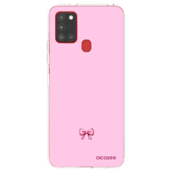 Picasee silikonska prozirna maskica za Samsung Galaxy A21s - Blush bow