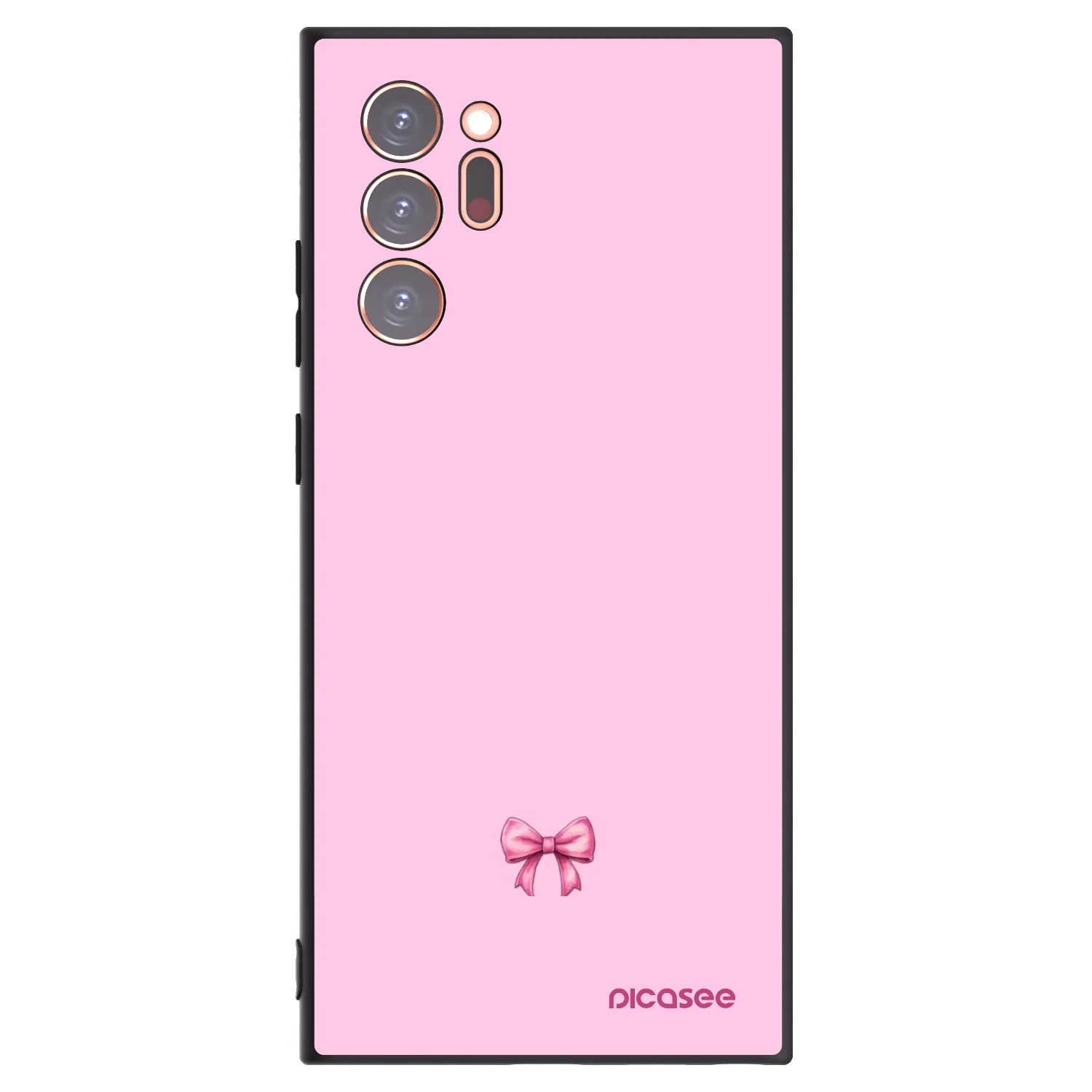 Picasee crna silikonska maskica za Samsung Galaxy Note 20 Ultra - Blush bow