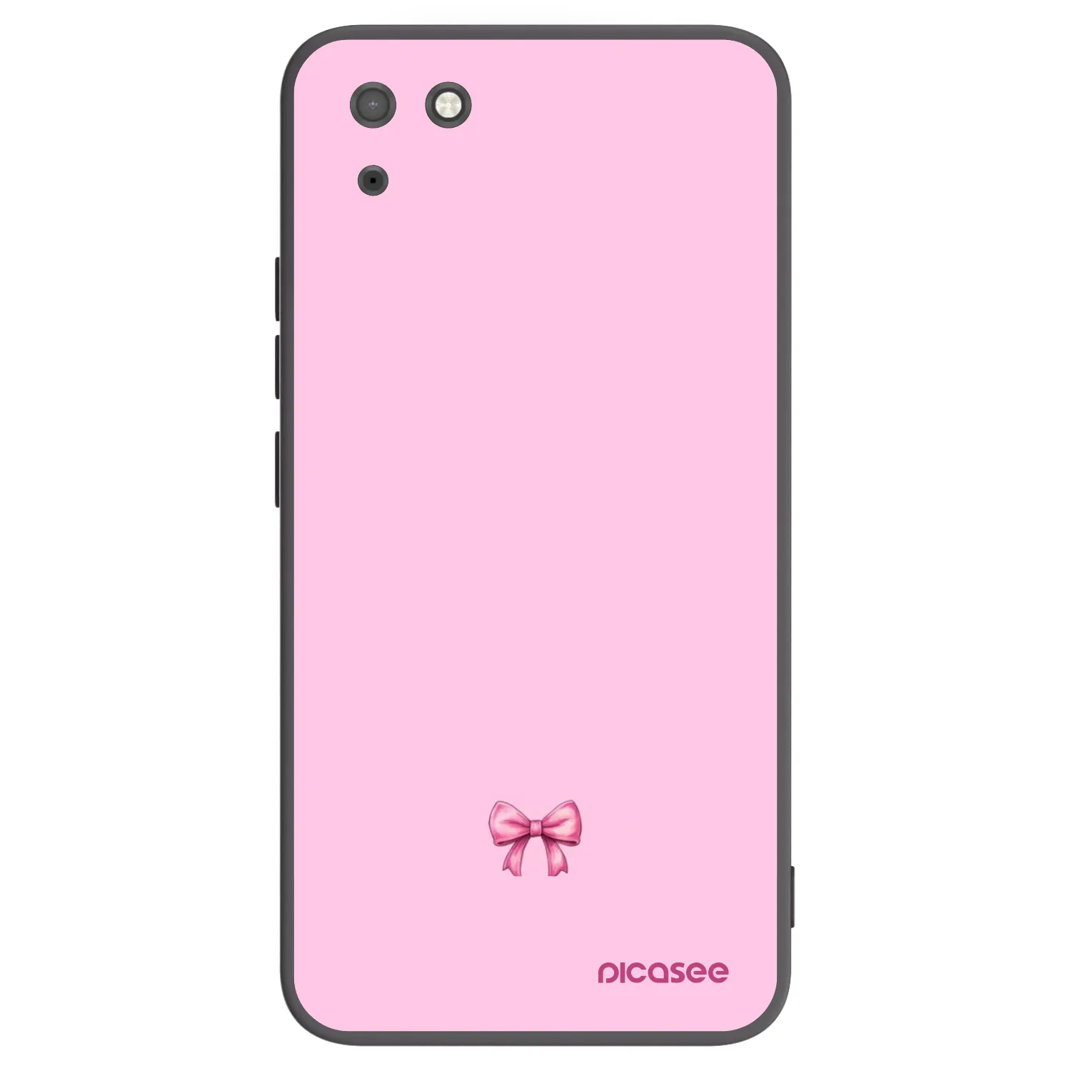 Picasee crna silikonska maskica za Huawei Y5P - Blush bow