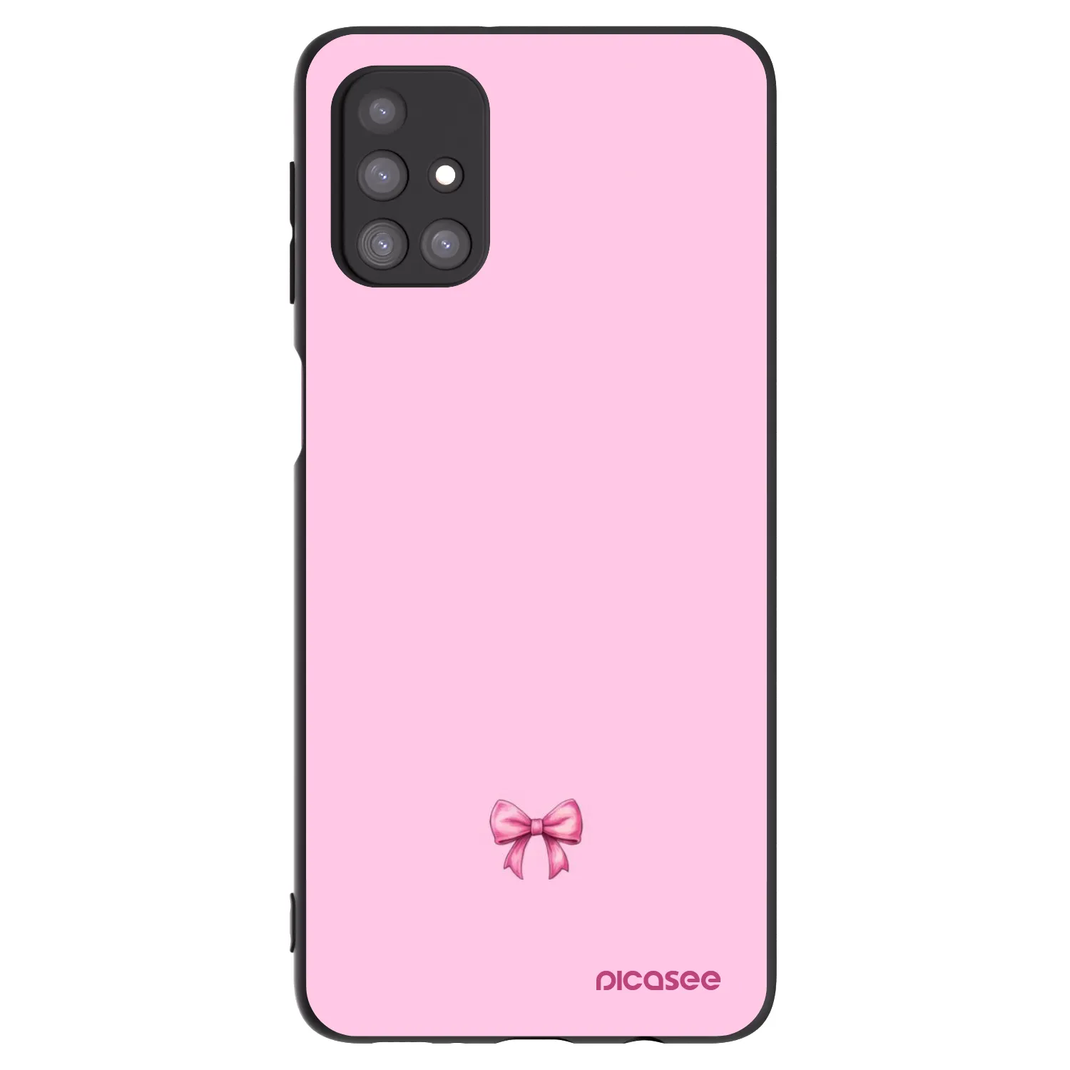 Picasee crna silikonska maskica za Samsung Galaxy M31s - Blush bow
