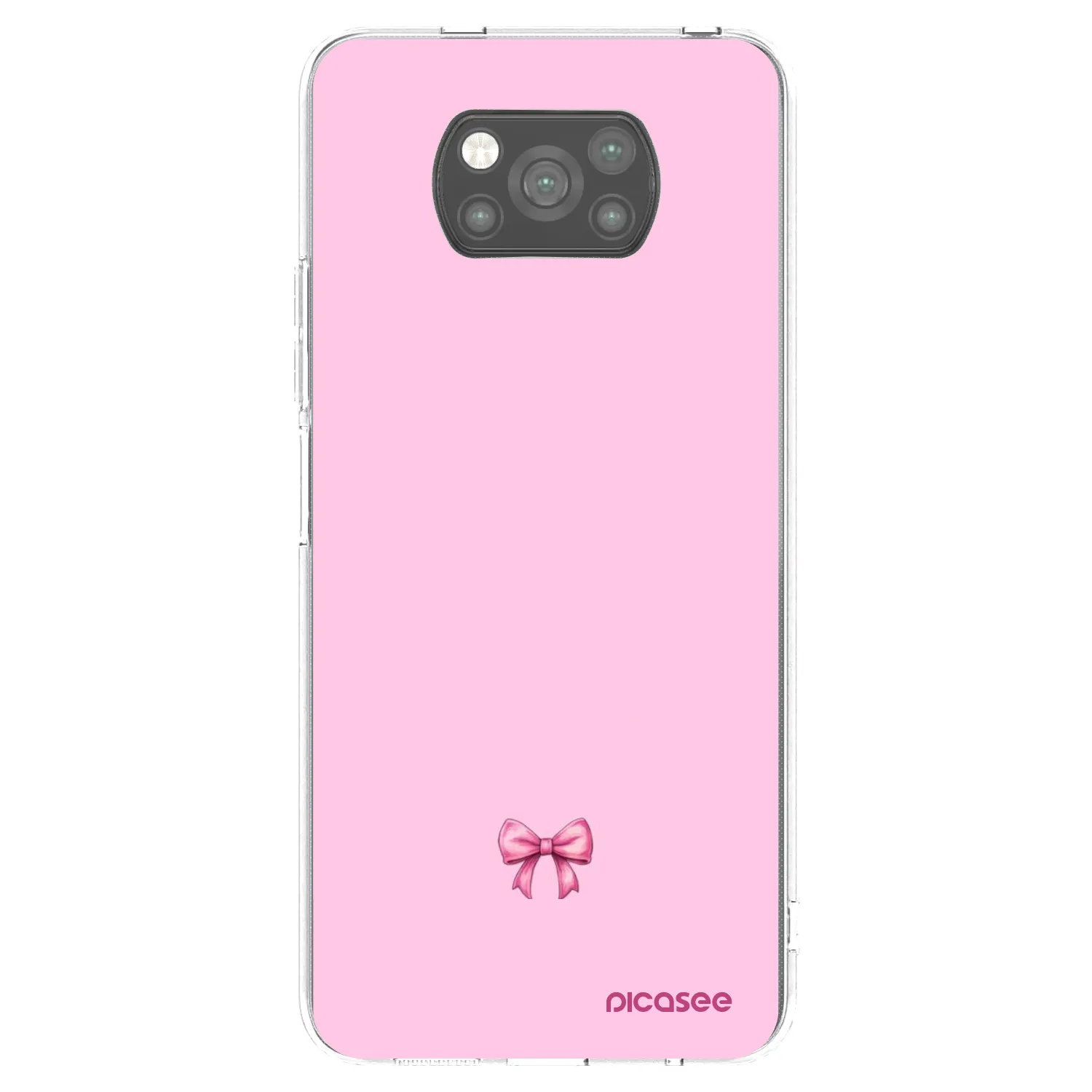 Picasee crna silikonska maskica za Xiaomi Poco X3 - Blush bow